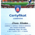 Certyfikat 2013 Krk