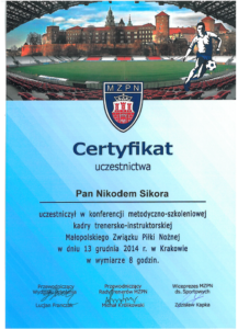 Certyfikat II 2014 Krk