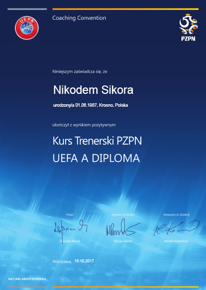 DYPLOM UEFA A